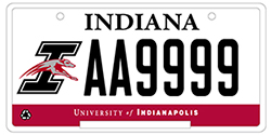UIndy License Plate